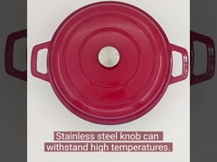 pot de fruits de mer de fonte d'émail