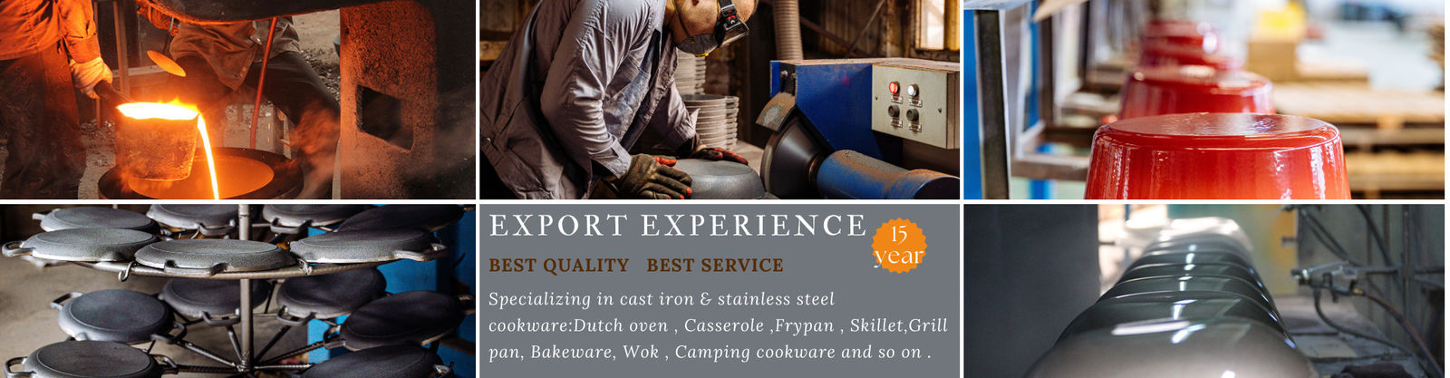 qualité Casserole de poêle de fonte usine