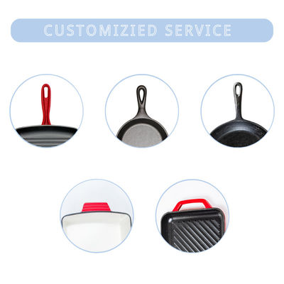 Non la poêle de fonte émaux par bâton cuisent Pan With Handles à la friteuse