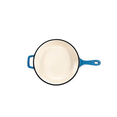 Casserole de poêle en fonte de 3 pintes 2 en 1 cuisson polyvalente