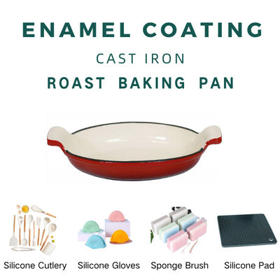 Fonte durable faisant frire Pan Enameled Cast Iron Pan BSCI ISO9006