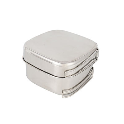 La cuisson de camping de H6.8CM a placé le Cookware 6pcs/Set de camping d'acier inoxydable de D14.7CM