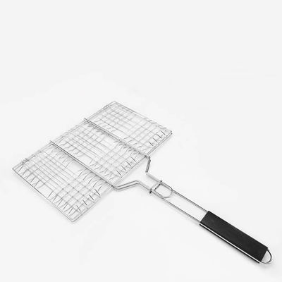 Les accessoires de Cookware de cuisine d'acier inoxydable ont soudé le panier de filet de gril de barbecue