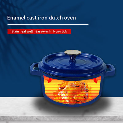 Couche en émail en fonte Cocote ronde Mini four hollandais avec couvercle