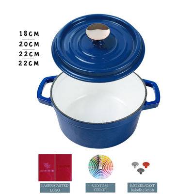 Couche en émail en fonte Cocote ronde Mini four hollandais avec couvercle