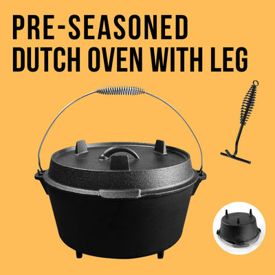 Pot 24.5X13.5 de fonte d'émail d'OEM » pour la cuisine familiale et le camping
