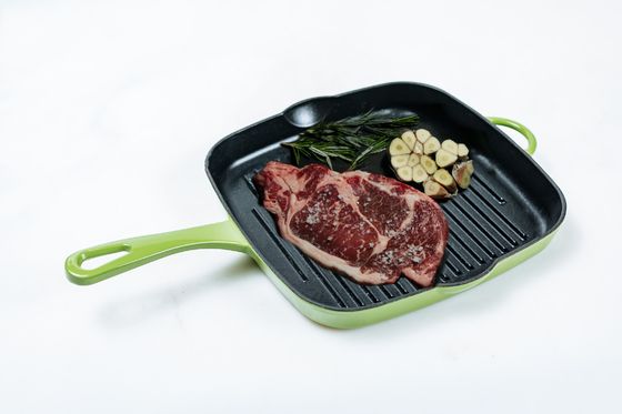 Collez non pré la casserole de gril de place de fonte de saison où 10 pouces de facile nettoient