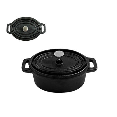Revêtement émaillé noir interne de Matt Blake Cast Iron Round Casserole 10*5cm