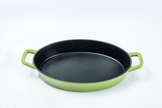Fonte d'ODM d'OEM faisant frire le GV de casserole de Pan Easy Lifting Oval Roasting
