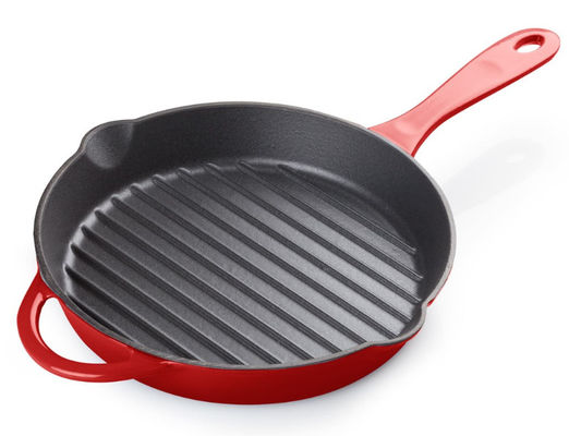 le fond chevronné de Pan Healthy Cooking With Ridge de poêle de fonte de 26cm