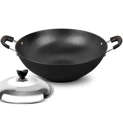 wok chinois Pan Large Bottom For Easy de 40/42cm faisant cuire BSCI/SGS