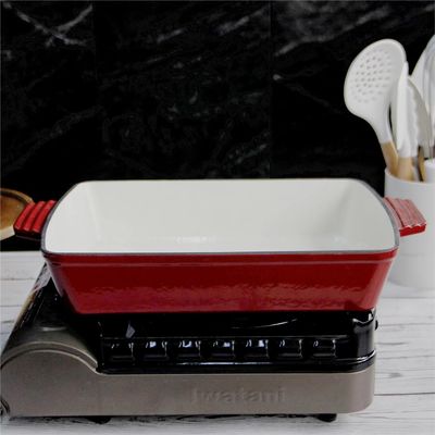 Émaillé la casserole de torréfaction de fonte de la poêle 2.5/4kg de fonte de revêtement
