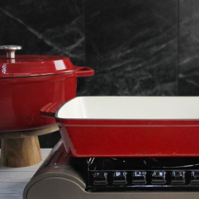 Émaillé la casserole de torréfaction de fonte de la poêle 2.5/4kg de fonte de revêtement