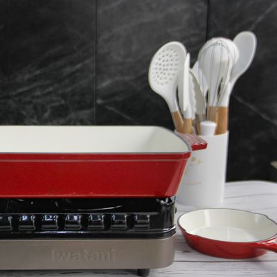 Émaillé la casserole de torréfaction de fonte de la poêle 2.5/4kg de fonte de revêtement