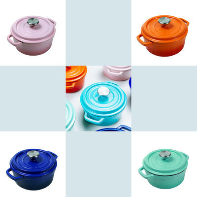 24cm Duracast Cast Iron Dutch Oven Pot With Lid Excellent Heat Retention