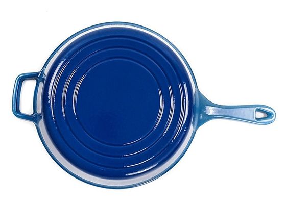 Le GV de BSCI a émaillé le Cookware de fonte Pan Lid And Stew Pot 2 dans 1