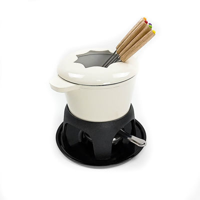 Le bâton de pot de fondue de fonte de fromage d'OEM non émaillent plat