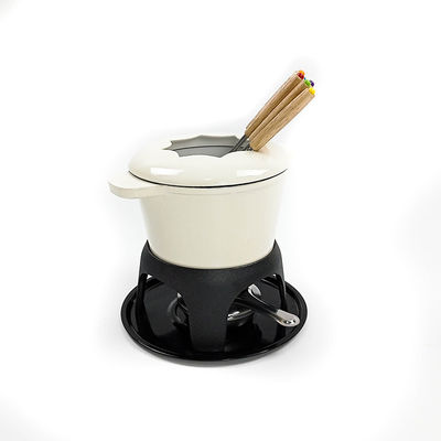Le bâton de pot de fondue de fonte de fromage d'OEM non émaillent plat
