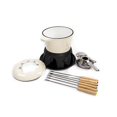 Le bâton de pot de fondue de fonte de fromage d'OEM non émaillent plat