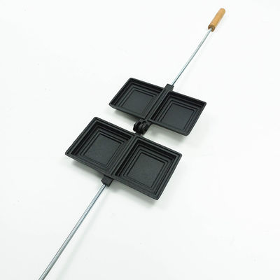 Ergonomic Cast Iron Sandwich Maker Iso9003 Campfire Pie Maker