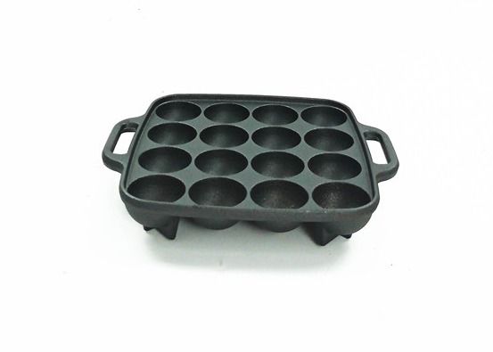 Gril Pan For Stovetop de Takoyaki de gauffreuse de gril de fonte de GV de BSCI