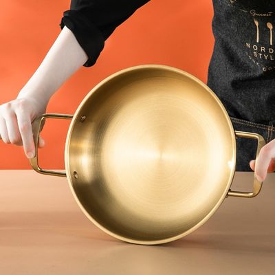 De Gloden 304 d'acier inoxydable de pot surface courante de bâton non pour un nettoyage plus facile