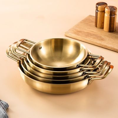 De Gloden 304 d'acier inoxydable de pot surface courante de bâton non pour un nettoyage plus facile
