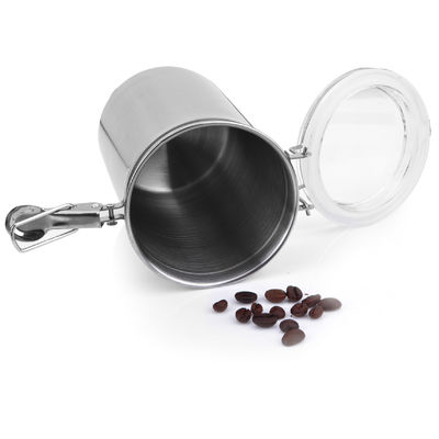12.5/15/19.2cm Stainless Steel Airtight Storage Containers Silicone Sealing Ring