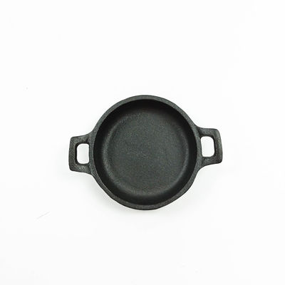 8.5/9.5 Inch Cast Iron Pan For Deep Frying With Wooden Base