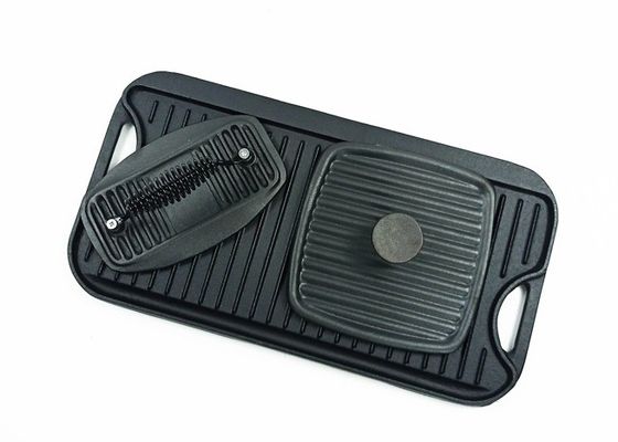 gauffreuse Pan With Press de barbecue de gauffreuse de gril de fonte de 51.2*26.5cm