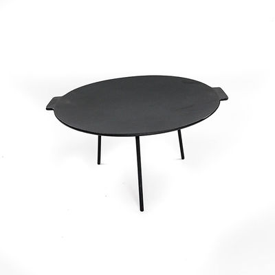 le gril de la fonte 5.5kg de 44cm grillent non le gril Pan With de bâton 3 jambes