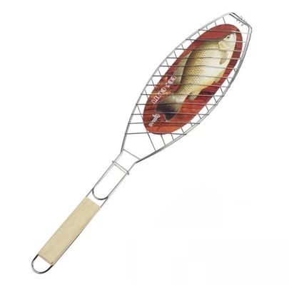 D'OEM d'ODM barbecue de bâton non grillant la maille durable avec la poignée en bois