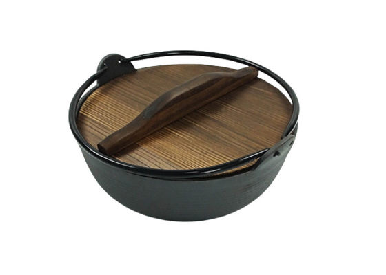 18/20/27 couvercle d'Oven Pre Seasoned With Wooden de Néerlandais de fonte de cm