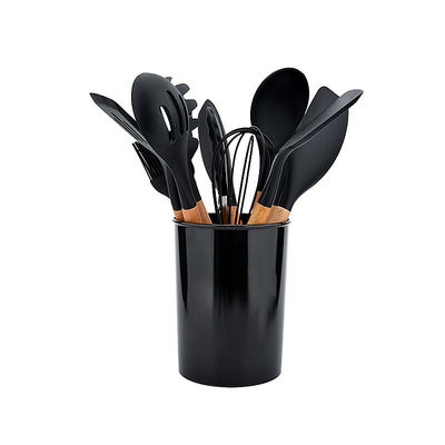 Ustensile campant de cuisine de silicone réglé avec le support anticorrosion