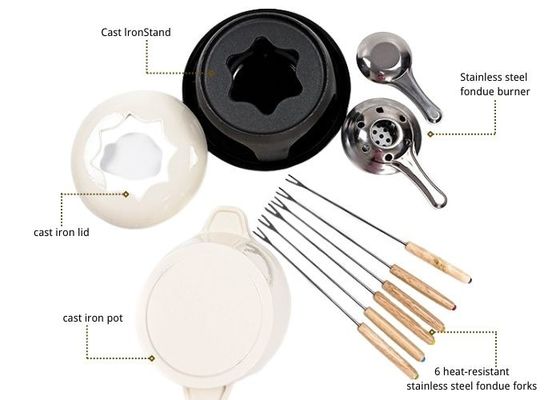 D'OEM de fonte de fondue pots de fondue de fromage d'émail de bâton non 1,5 quarts