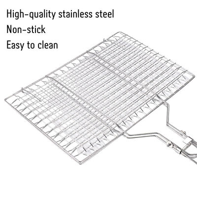 Camping multi du but 50cm faisant cuire le filet de gril de barbecue d'acier inoxydable d'ensemble