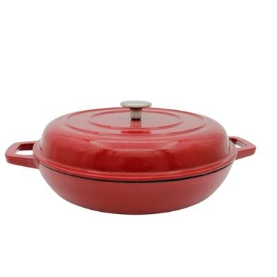 Pot fiable émaux 29/31cm de soupe à fonte de cocotte en terre de fonte