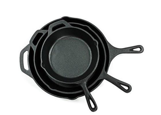 Poêle de friteuse profonde de fonte de 12 pouces grande pour des repas de famille