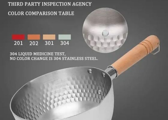 le Cookware d'acier inoxydable de 20/22cm place la casserole de l'acier inoxydable 304 avec le couvercle en verre