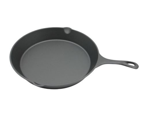 Poêle ronde de fonte Pré-chevronnée : Perfectionnez pour la cuisine familiale et extérieur en grillant 10 pouces/12 pouces