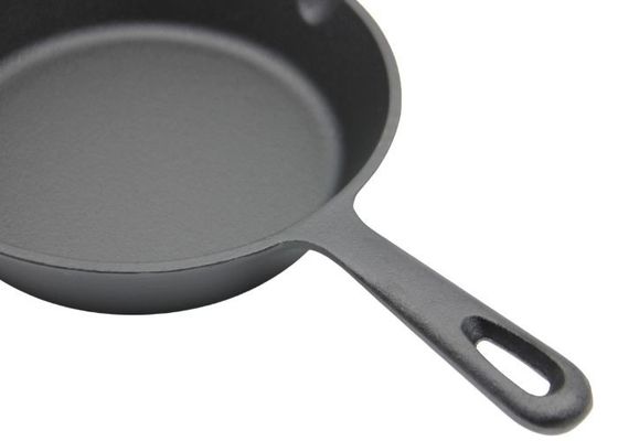 Autour de la poêle pré chevronnée de fonte avec le diamètre de couvercle 6,3 pouces 8 pouces