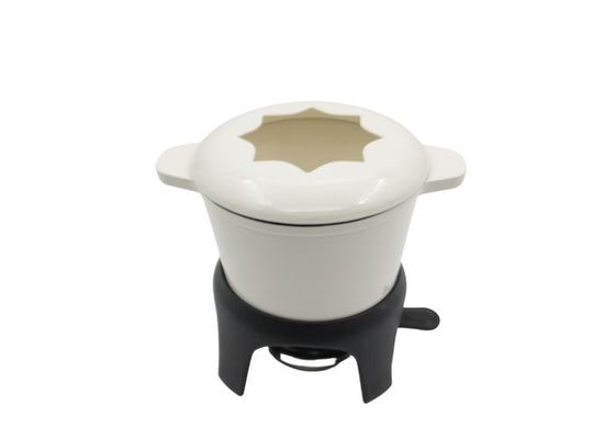 Pots faits sur commande de fondue de fromage de revêtement émaillé bâton de 1,5 quarts non