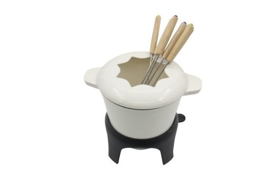Pots faits sur commande de fondue de fromage de revêtement émaillé bâton de 1,5 quarts non