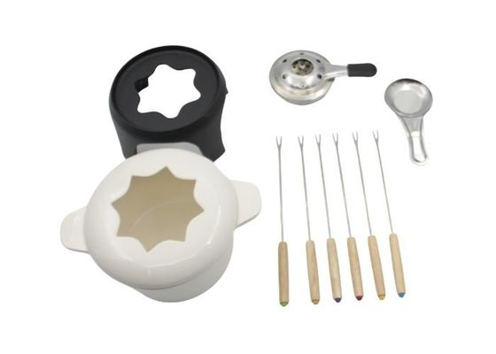 Le bâton de pot de fondue de fonte de fromage d'OEM non émaillent plat