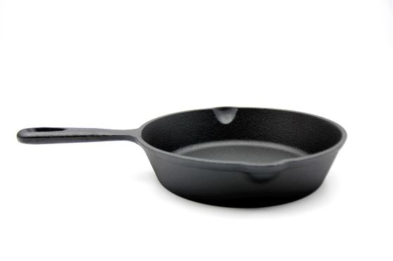 La poêle de fonte de 6/8/10 pouce pré assaisonnée pour la gâchette, sauté, font tout le fourneau cuire au four