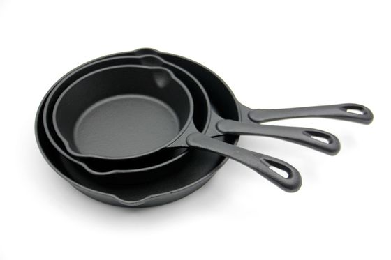 6,3 pouces ont pré assaisonné la poêle de fonte pour la cuisson extérieure