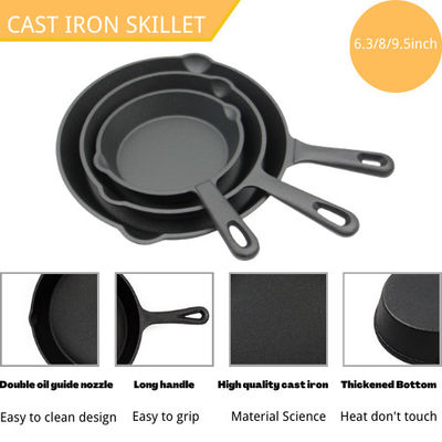 Poêle Pan For Searing, cuisson de fonte de 10 pouces, faisant frire - Pré-chevronné