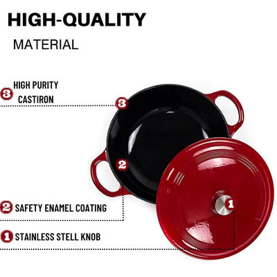 Coupe de cuillère en silicone en fer forgé en émail rouge
