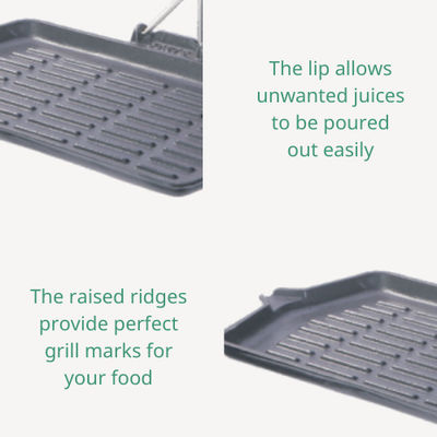 le gril de la fonte 13.8inch grillent non le gril Pan For Camping de bâton