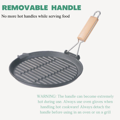 gauffreuse 10inch de gril de fonte de 27cm avec la poignée se pliante ISO9001